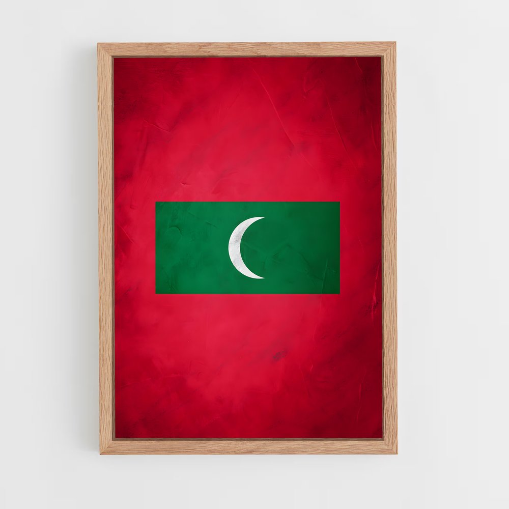 ap-maldives flag-1 cadre Bois clair