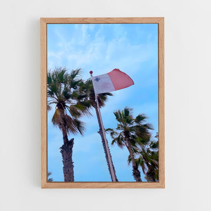 ap-malta flag-2 cadre Bois clair