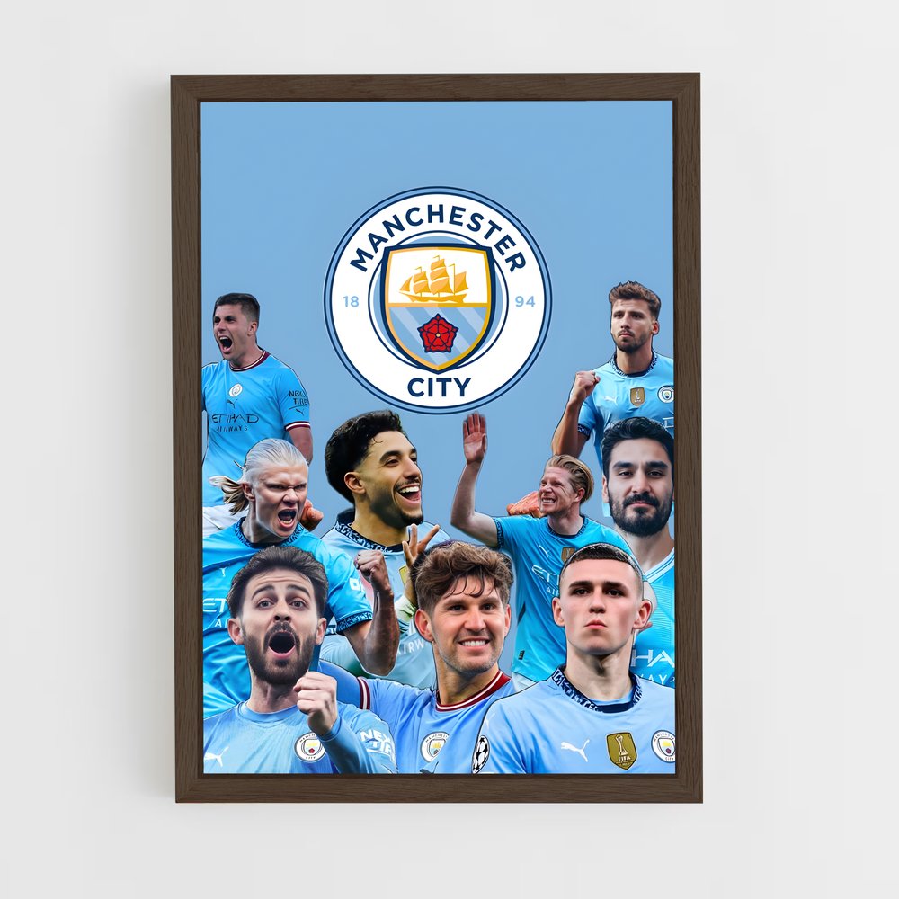 ap-manchester city fc-12 cadre Bois foncé