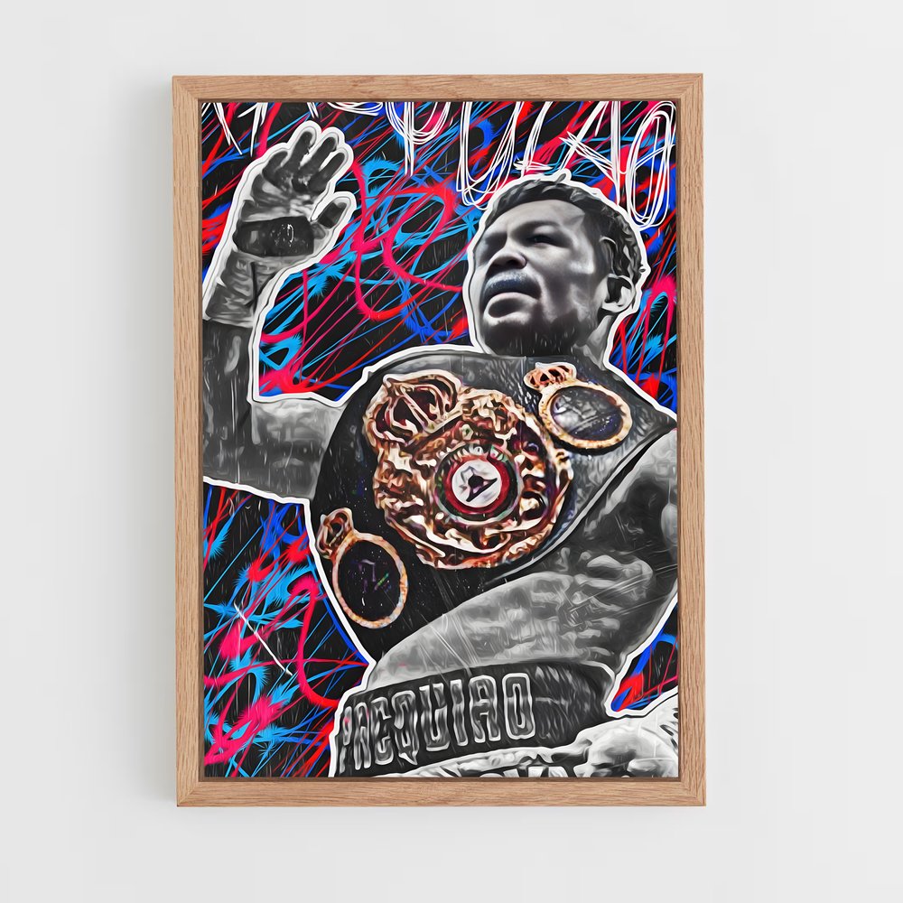 ap-manny pacquiao-5 cadre Bois clair