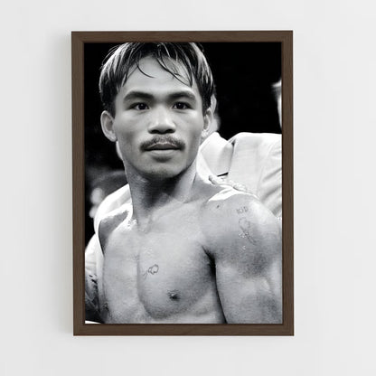 ap-manny pacquiao-8 cadre Bois foncé