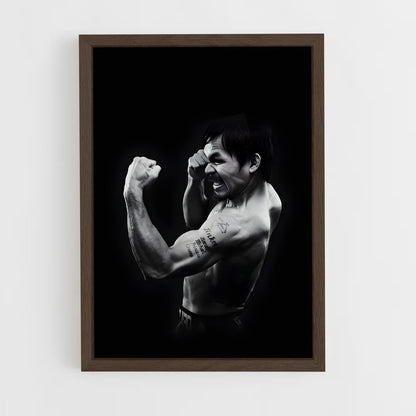 ap-manny pacquiao-9 cadre Bois foncé