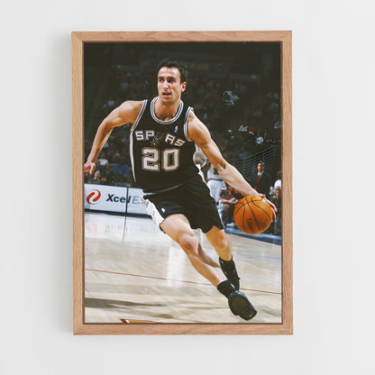 ap-manu ginobili-5 cadre Bois clair