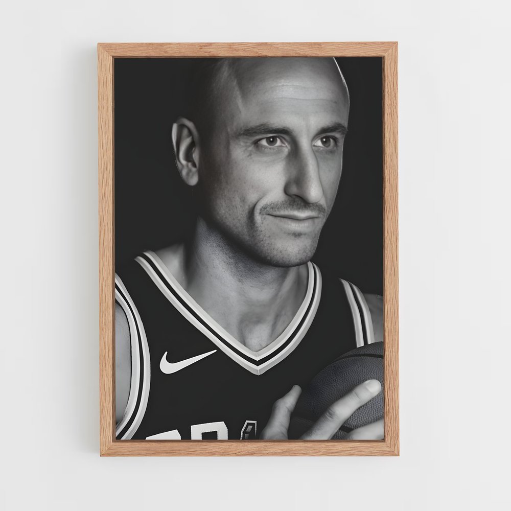 ap-manu ginobili-7 cadre Bois clair