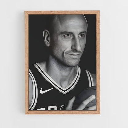 ap-manu ginobili-7 cadre Bois clair