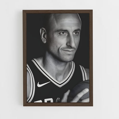 ap-manu ginobili-7 cadre Bois foncé