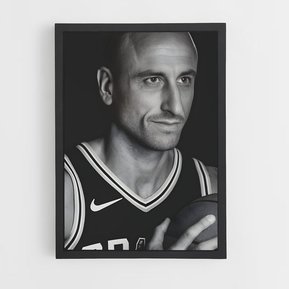 ap-manu ginobili-7 cadre Noir