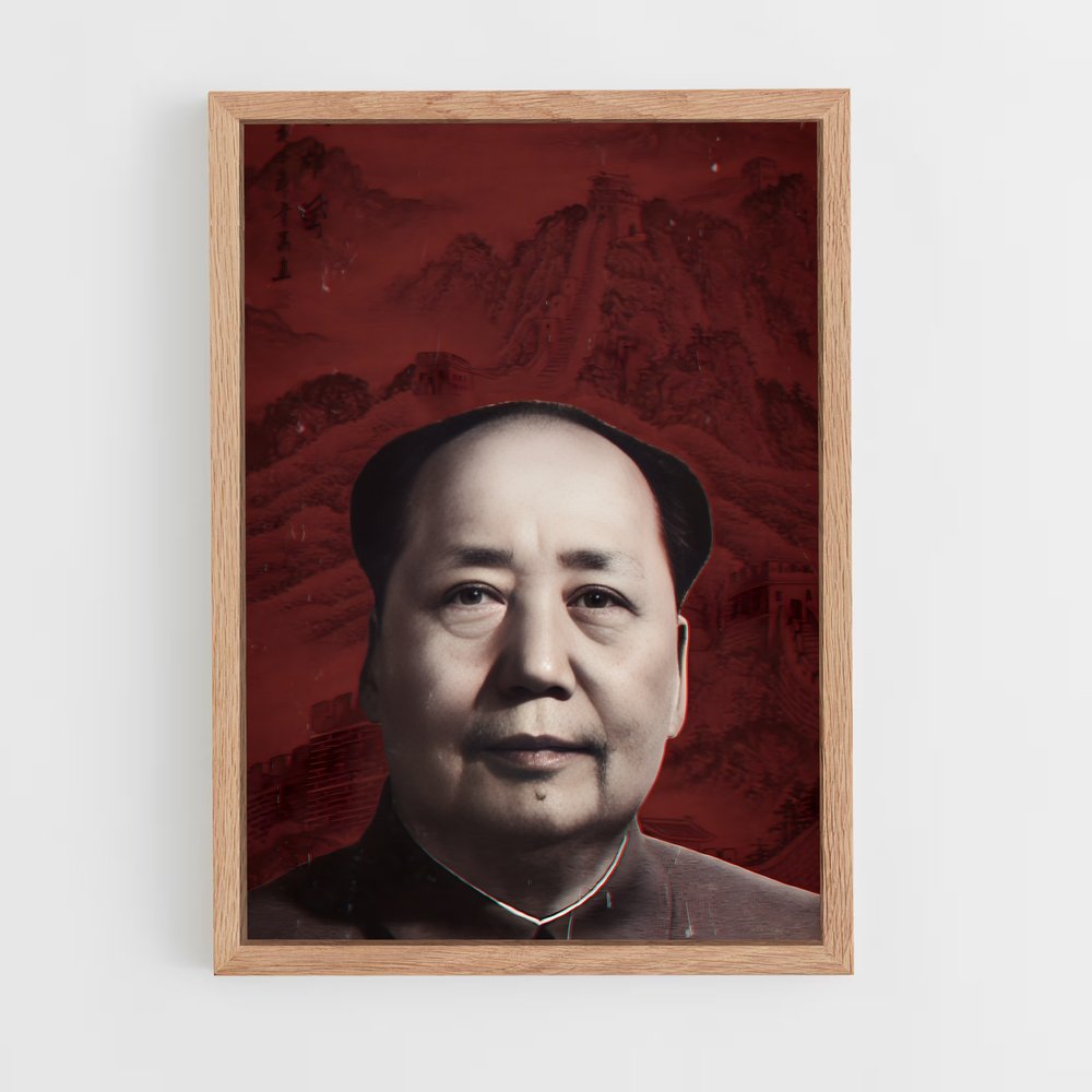 ap-mao zedong-3 cadre Bois clair