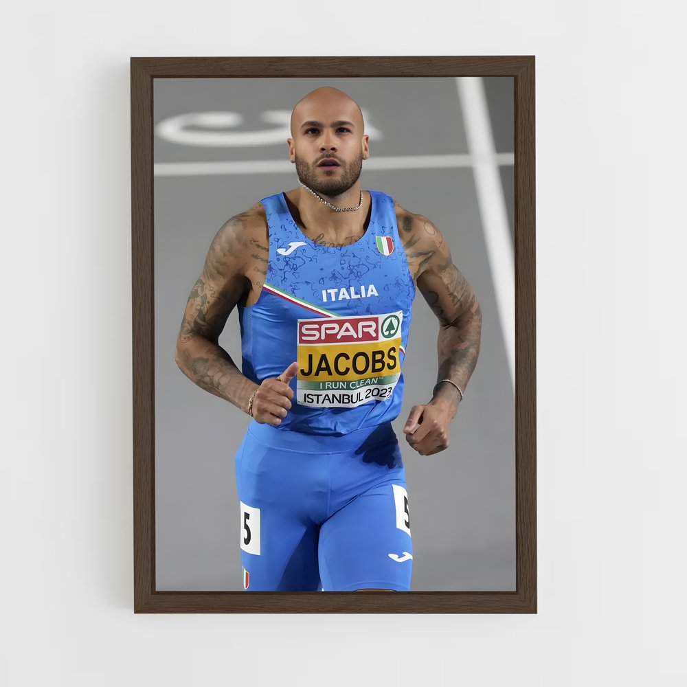 ap-marcell jacobs-5 cadre Bois foncé