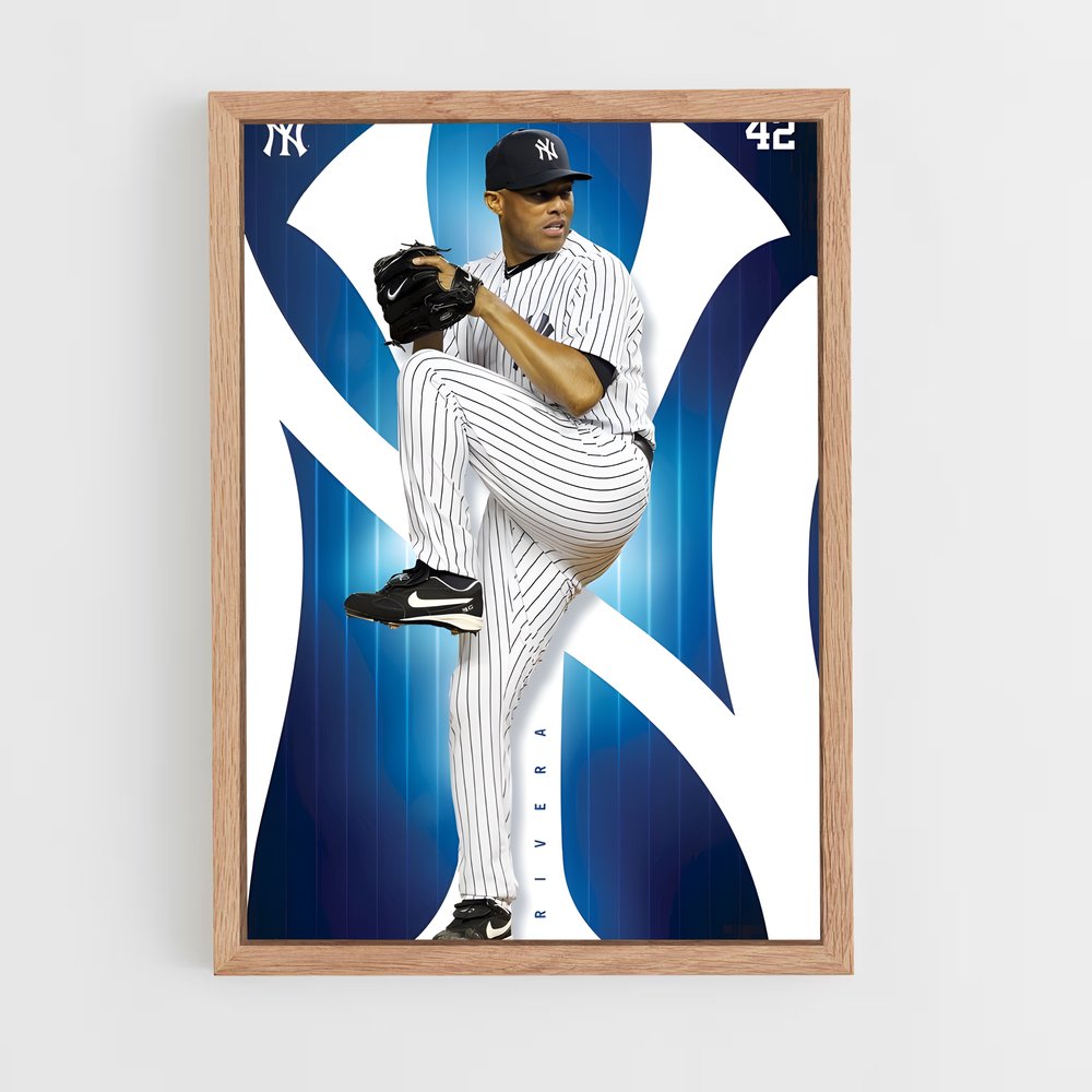 ap-mariano rivera-4 cadre Bois clair