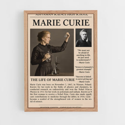 ap-marie curie-3 cadre Bois clair