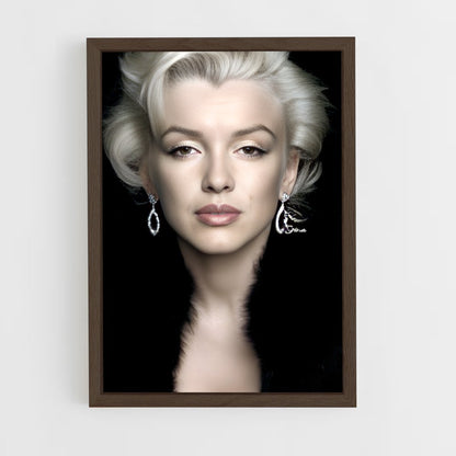 ap-marilyn monroe-5 cadre Bois foncé