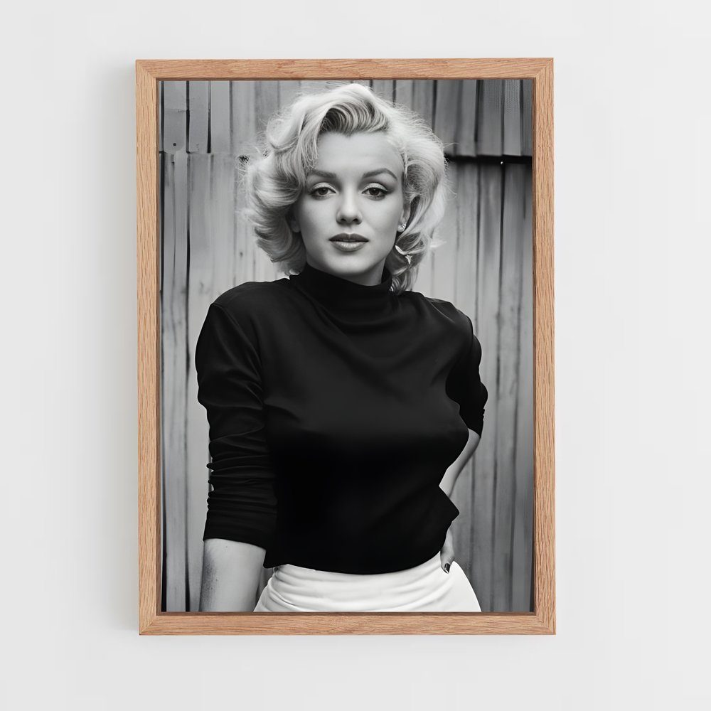 ap-marilyn monroe-8 cadre Bois clair