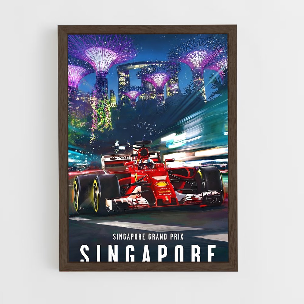 ap-marina bay street circuit singapore-1 cadre Bois foncé