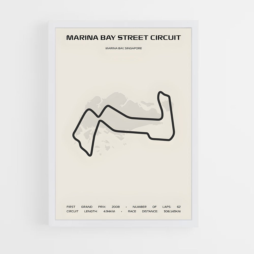 ap-marina bay street circuit singapore-4 cadre Blanc