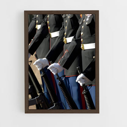 ap-marine corps-3 cadre Bois foncé