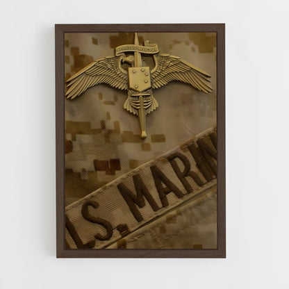 ap-marine corps-4 cadre Bois foncé