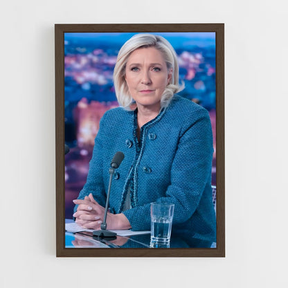 ap-marine le pen-1 cadre Bois foncé