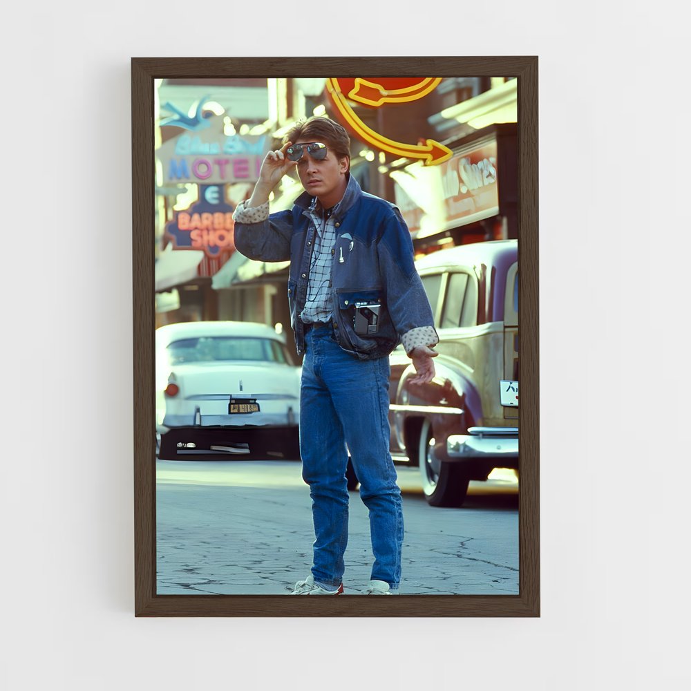 ap-marty mcfly-3 cadre Bois foncé