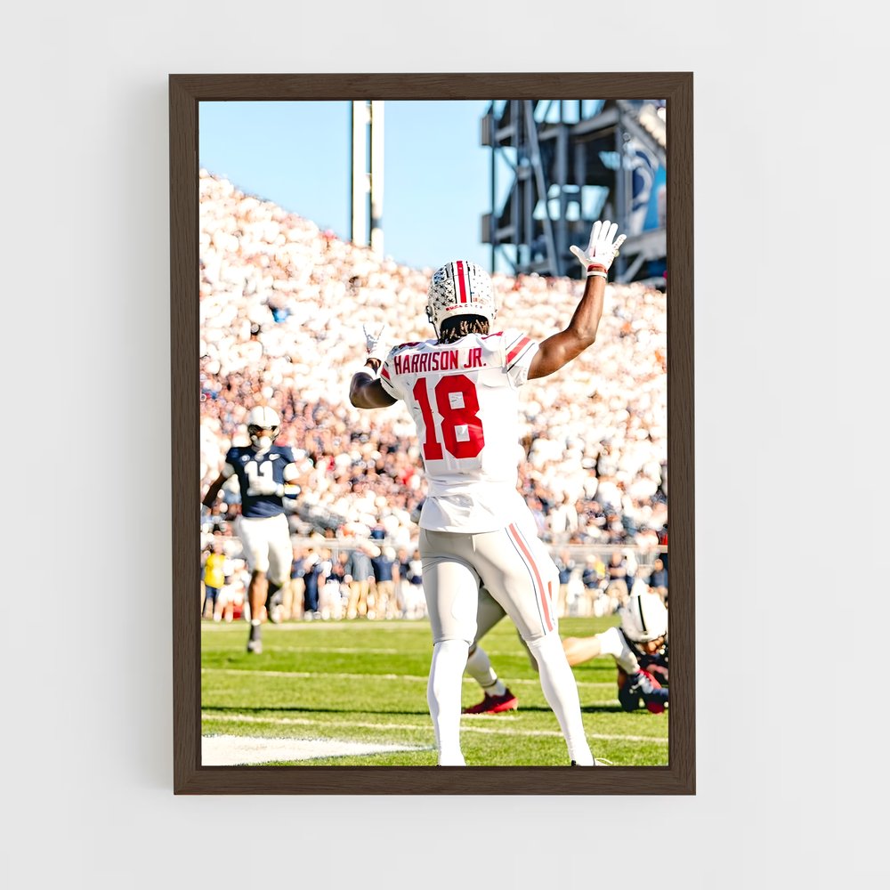 ap-marvin harrison jr-3 cadre Bois foncé