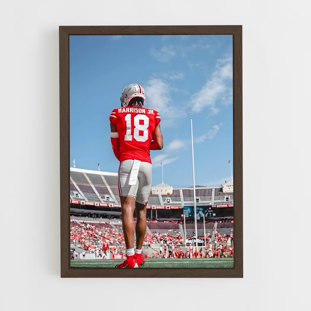 ap-marvin harrison jr-5 cadre Bois foncé