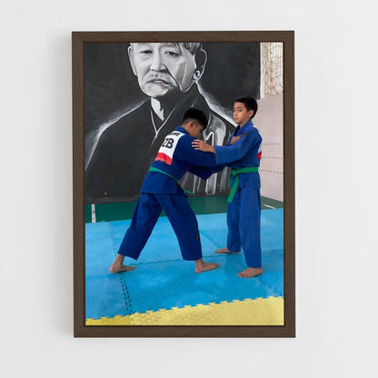 ap-masters judo-1 cadre Bois foncé