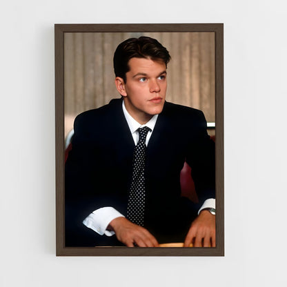 ap-matt damon-2 cadre Bois foncé