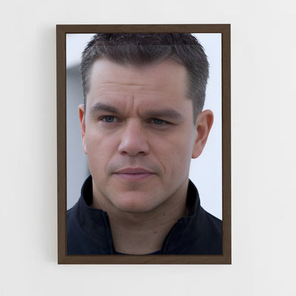 ap-matt damon-3 cadre Bois foncé
