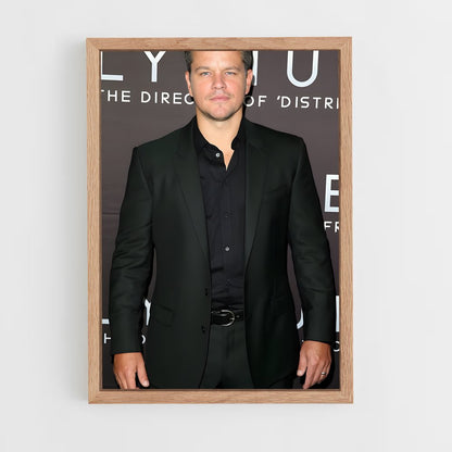 ap-matt damon-5 cadre Bois clair