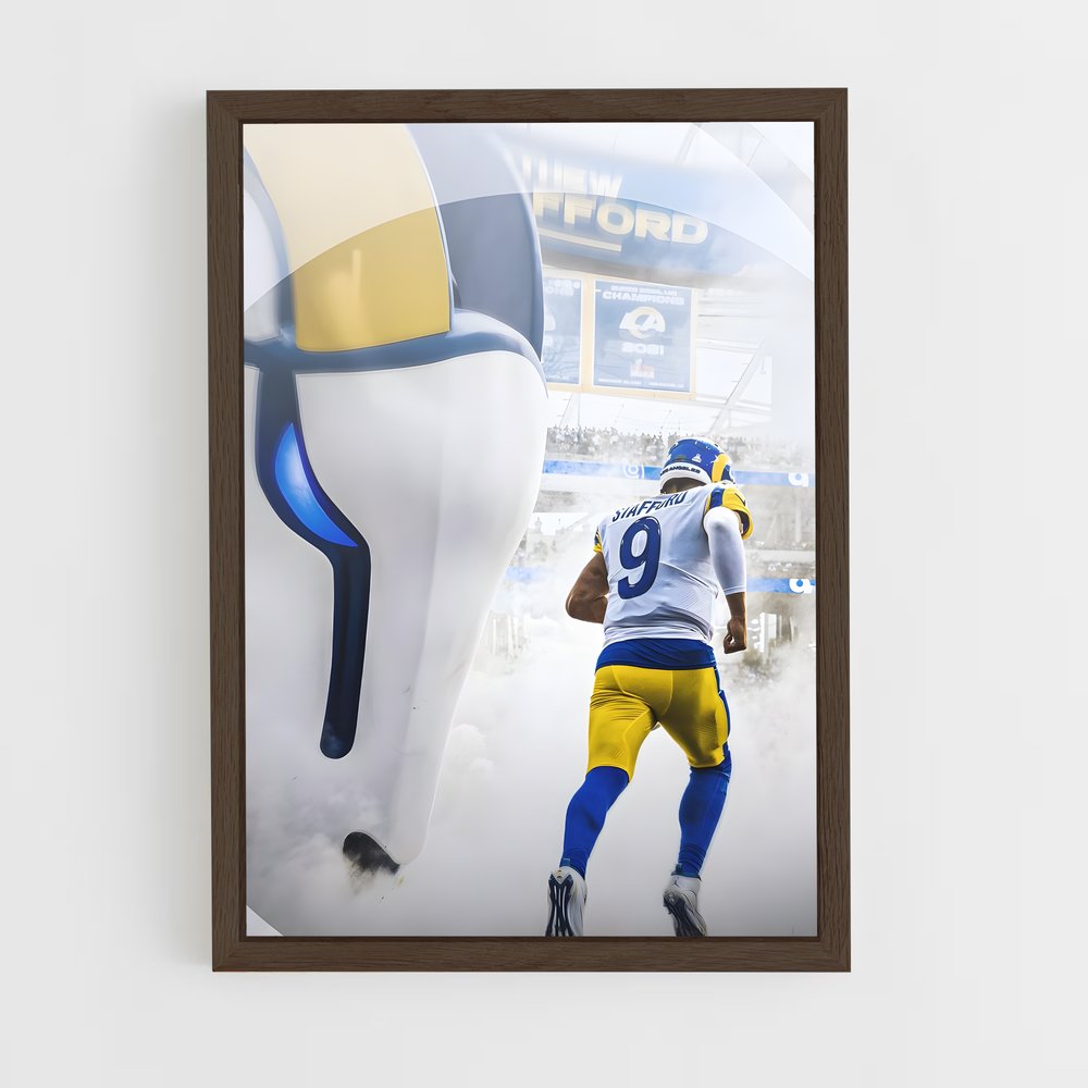 ap-matthew stafford-2 cadre Bois foncé