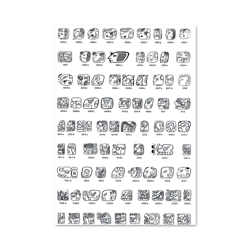 Poster Glyphes Ancestraux