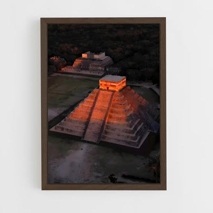 ap-mayan pyramid-4 cadre Bois foncé