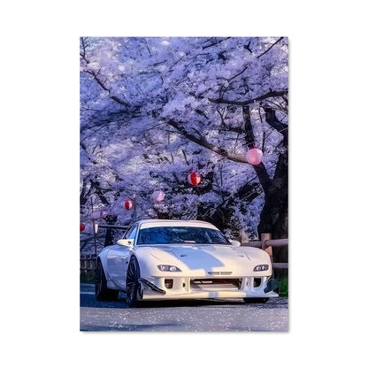 Poster Mazda sous le Cerisier