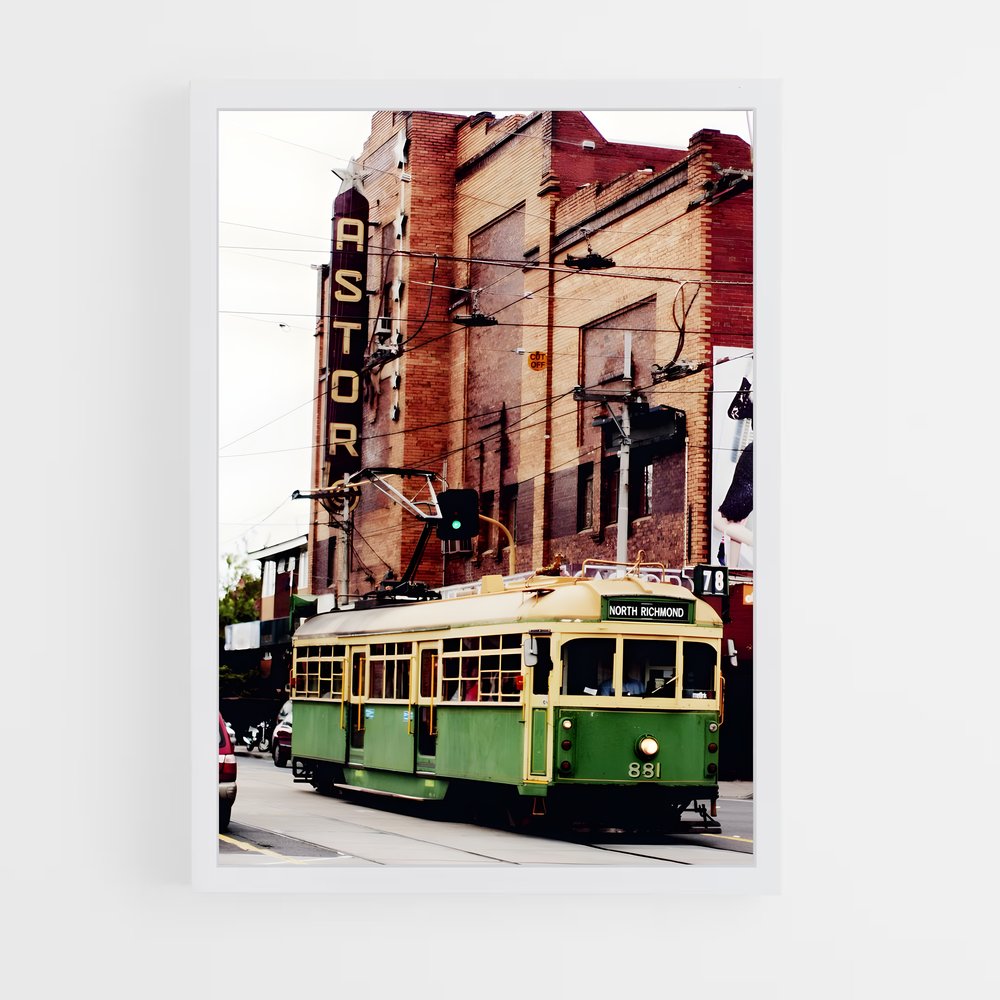 ap-melbourne tram-6 cadre Blanc
