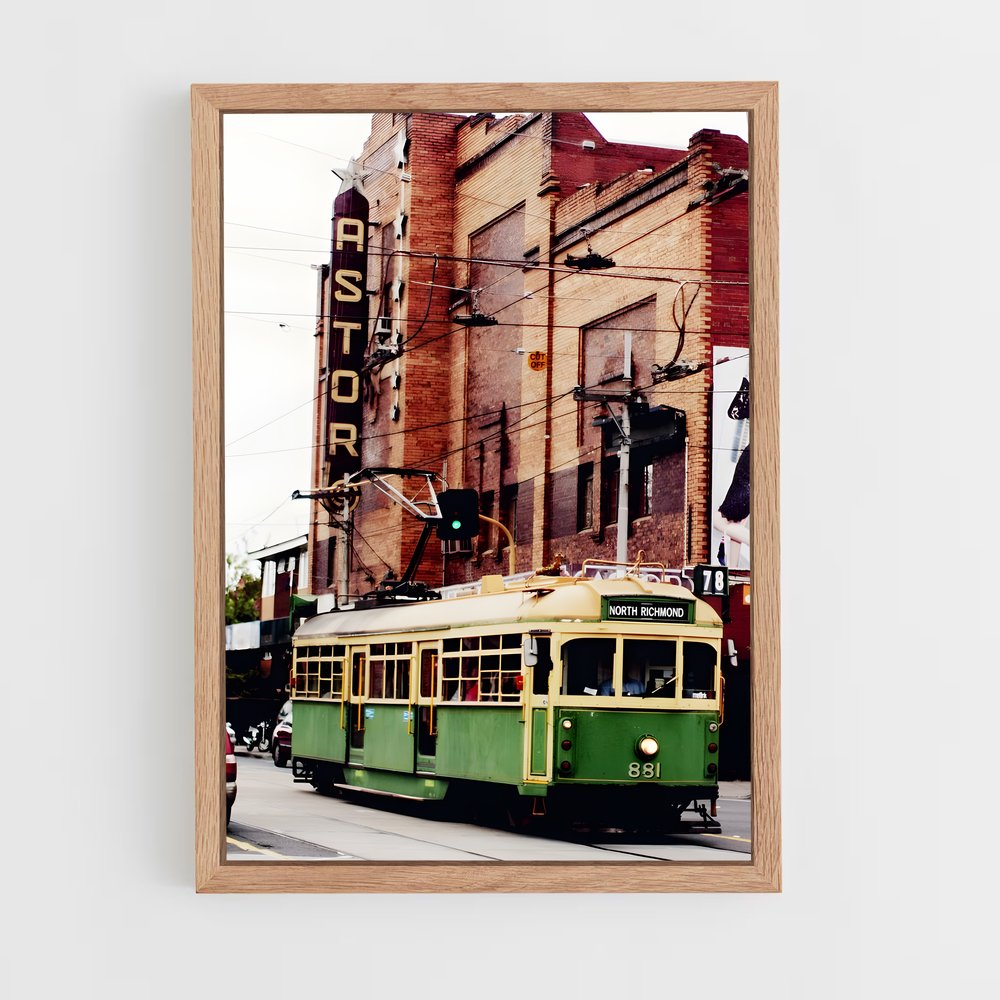 ap-melbourne tram-6 cadre Bois clair