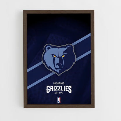 ap-memphis grizzlies-8 cadre Bois foncé