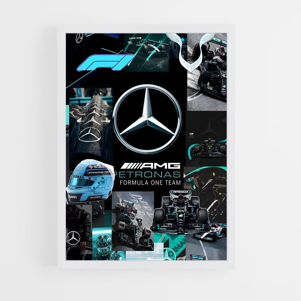 ap-mercedes-amg petronas f1 team-3 cadre Blanc