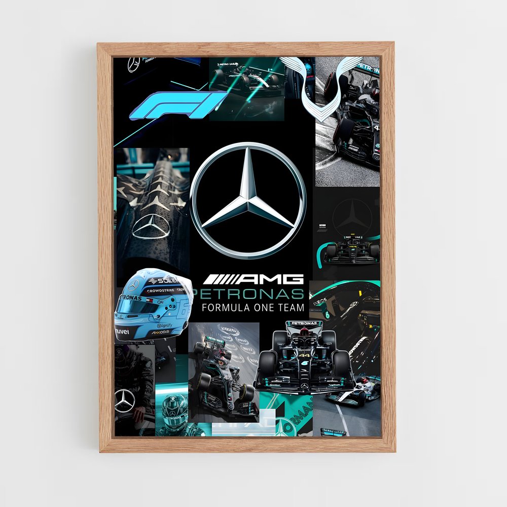 ap-mercedes-amg petronas f1 team-3 cadre Bois clair
