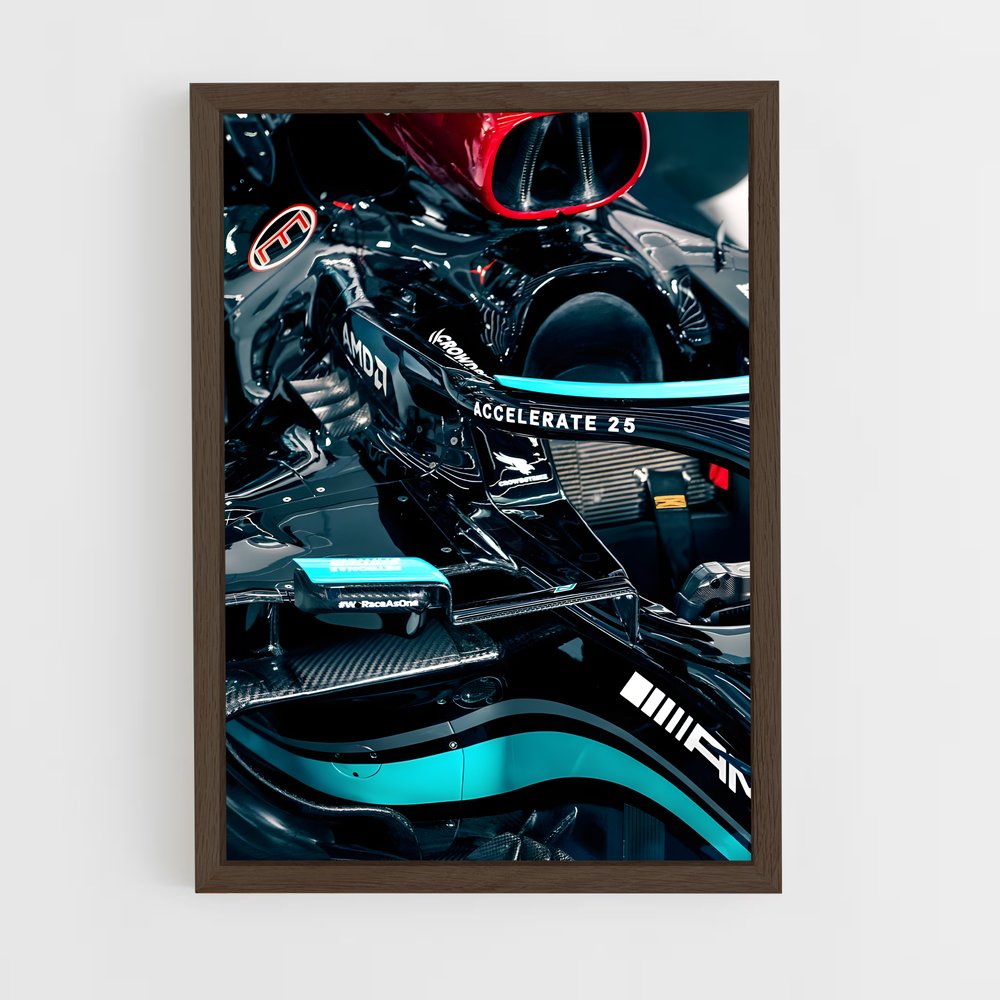 ap-mercedes w12-8 cadre Bois foncé