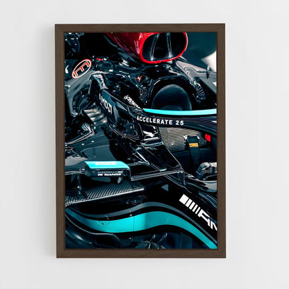 ap-mercedes w12-8 cadre Bois foncé