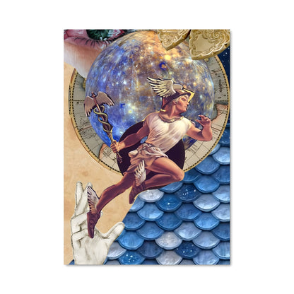 Poster Lune et Horloge