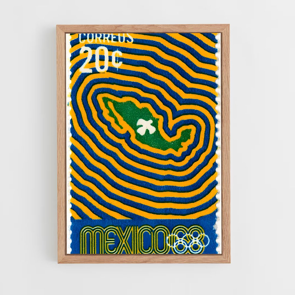 ap-mexico city 1968-6 cadre Bois clair