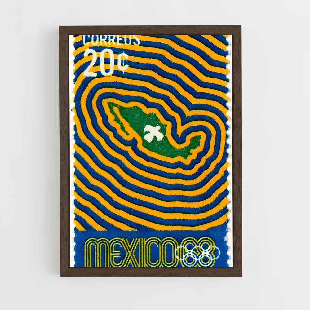 ap-mexico city 1968-6 cadre Bois foncé