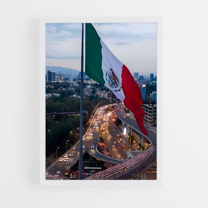 ap-mexico city flag-2 cadre Blanc