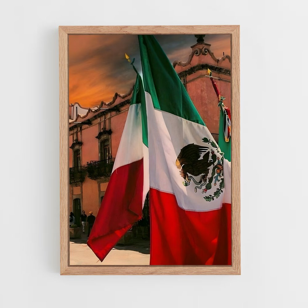 ap-mexico city flag-5 cadre Bois clair