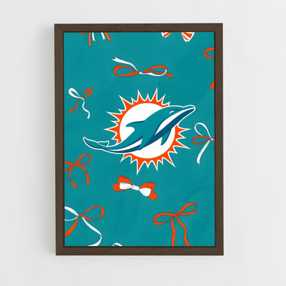 ap-miami dolphins-2 cadre Bois foncé