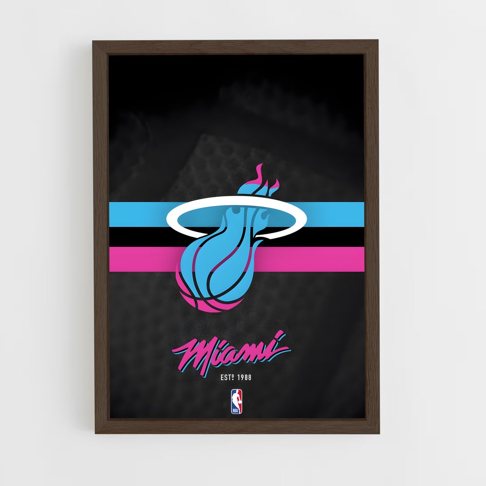 ap-miami heat-6 cadre Bois foncé