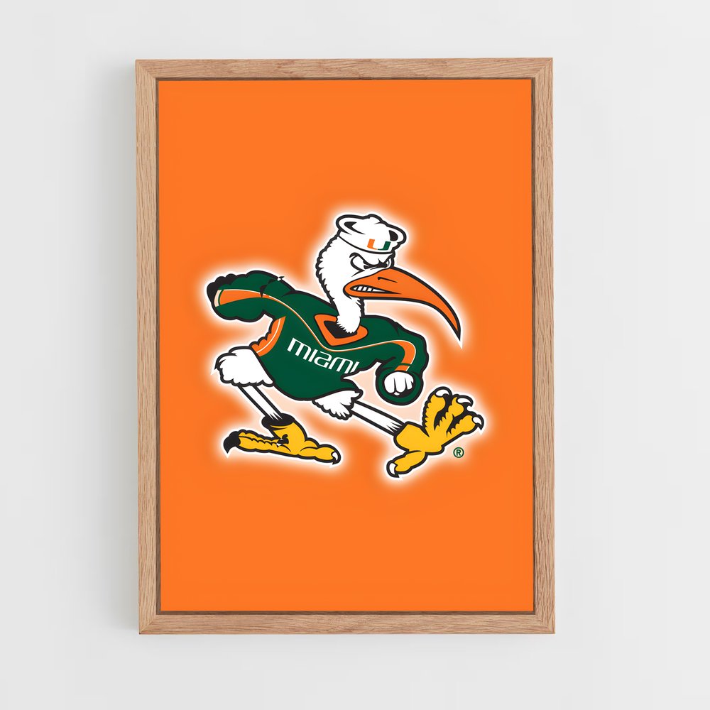ap-miami hurricanes-2 cadre Bois clair