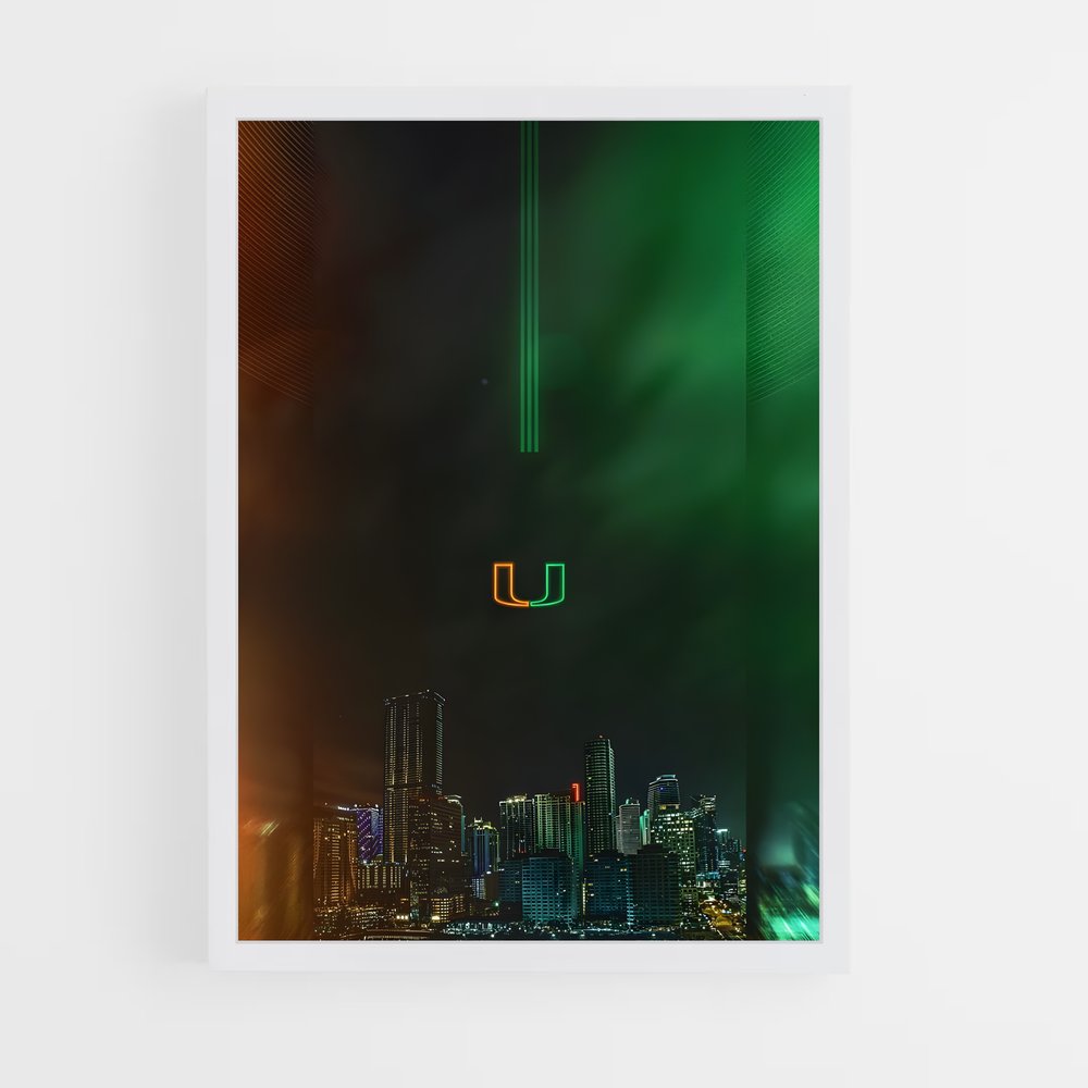 ap-miami hurricanes-6 cadre Blanc