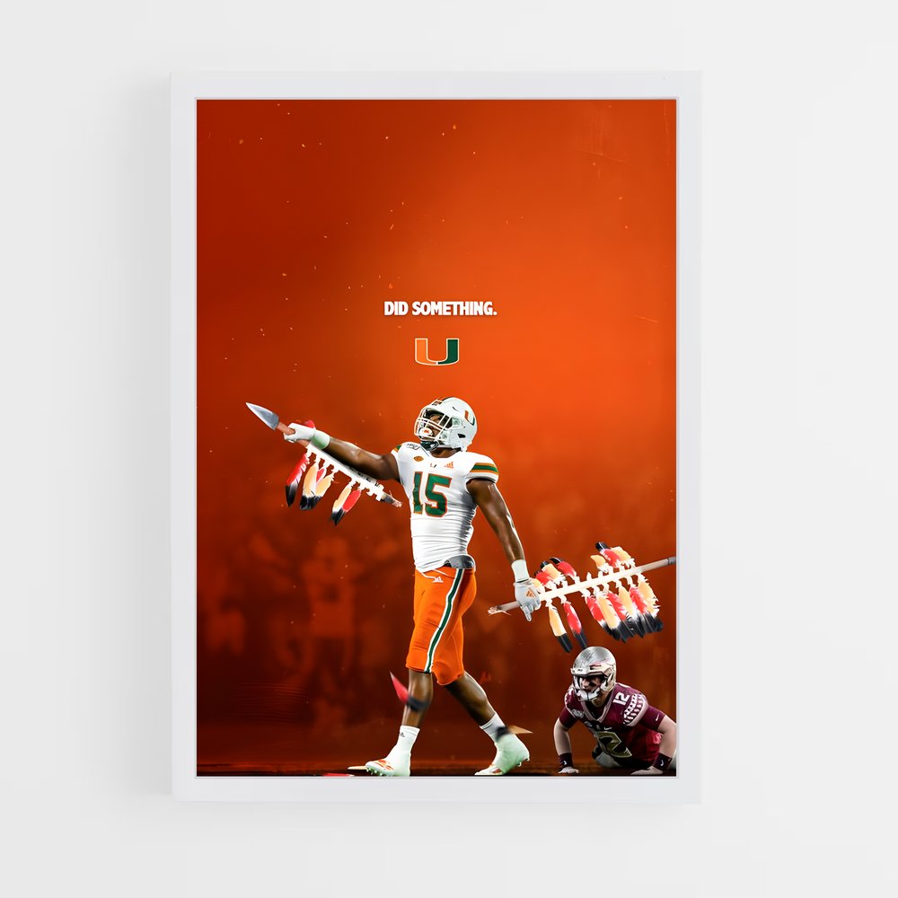 ap-miami hurricanes-7 cadre Blanc
